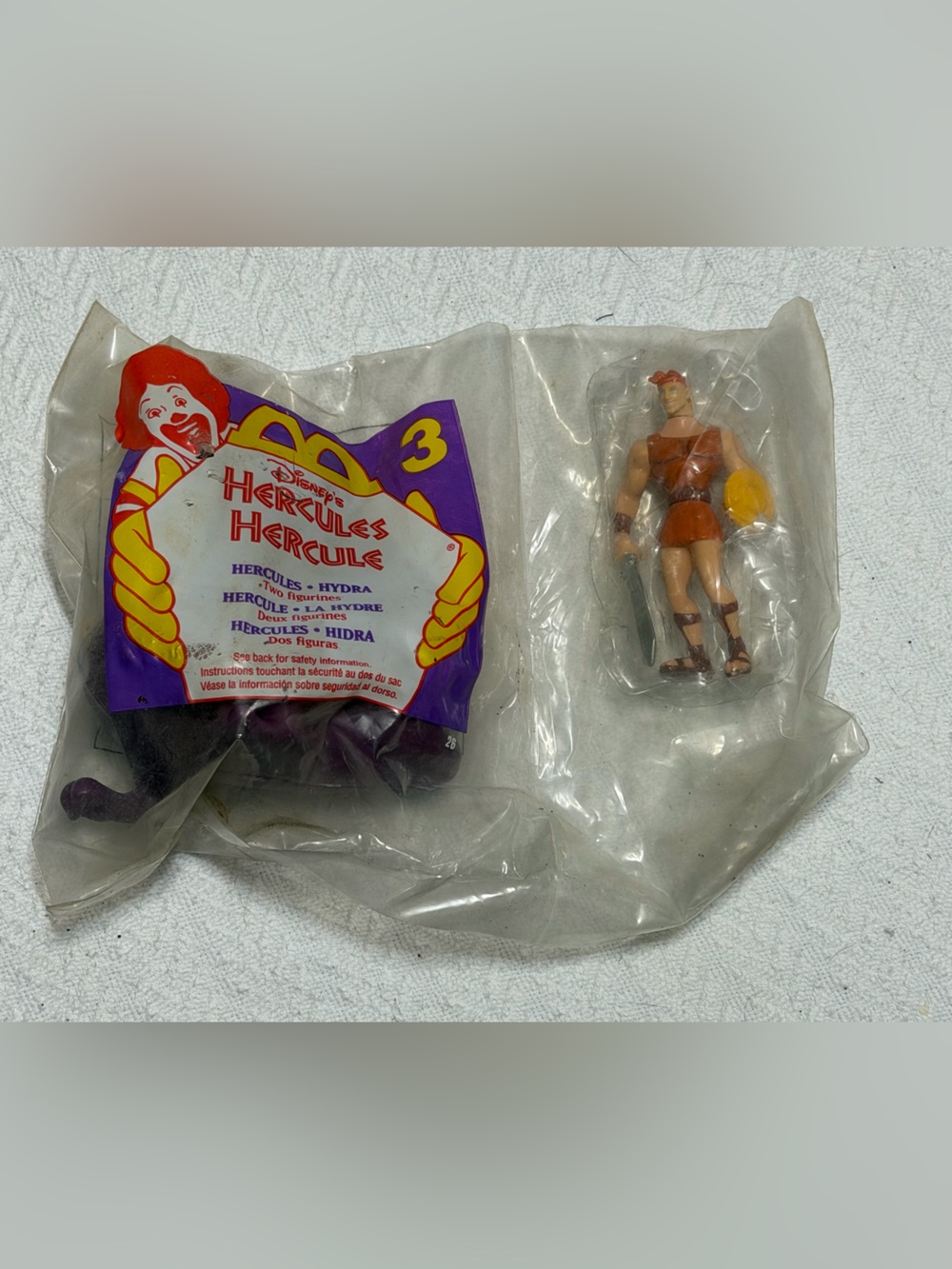 McDonalds Happy Meal Toy Disney Hercules 3 Hercules Sealed Vintage 1996 NEW